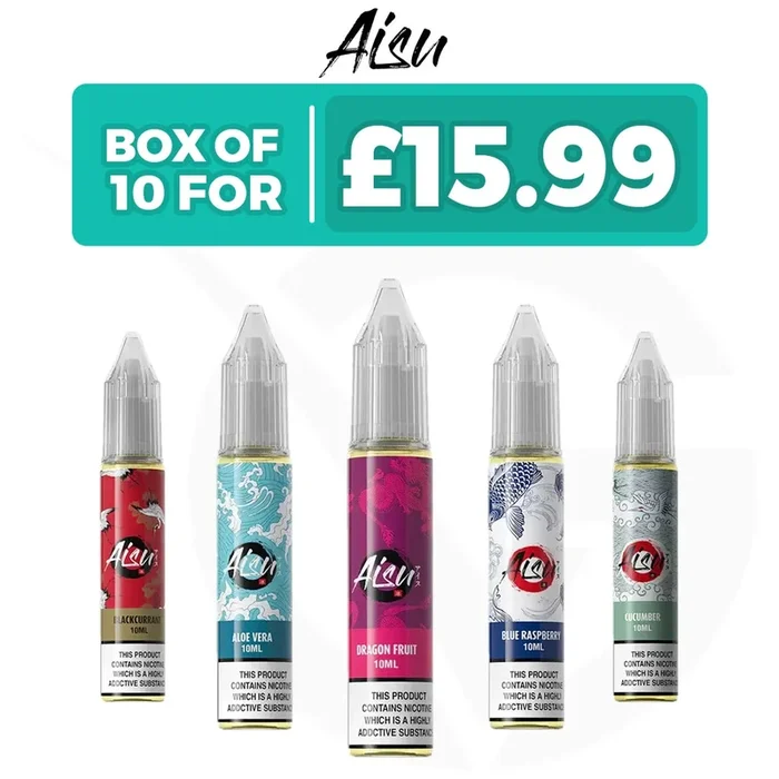 10 x 10ml Aisu Nic Salts E-Liquid – Box of 10