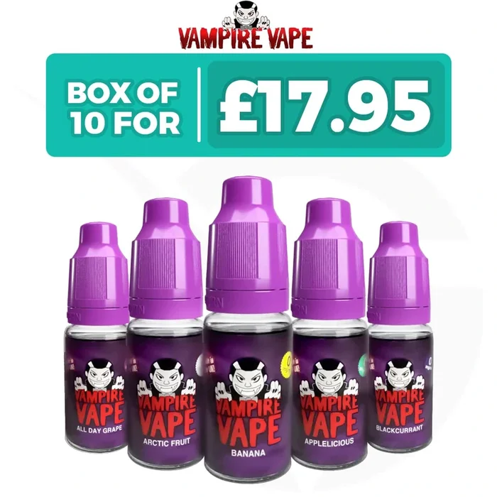 10 x 10ml Vampire Vape E Liquid – Pack Of 10