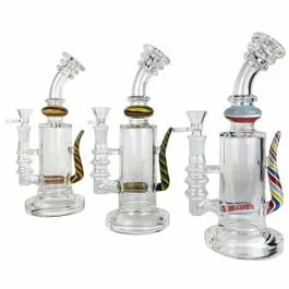 10in Color Spiral Inline Bong