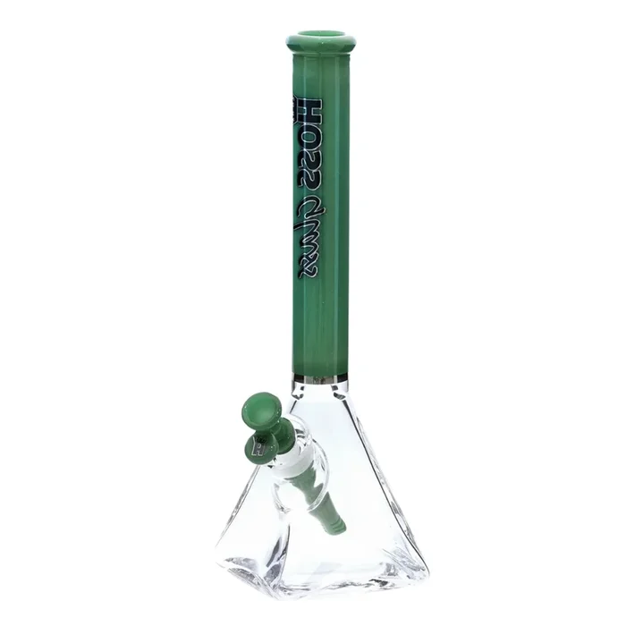14 ” Hoss Glass Pyramid w/ Colored Top Tube Bong