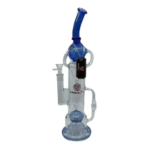 18.5″ Chill Glass Water Pipe with Bubble and Percolator