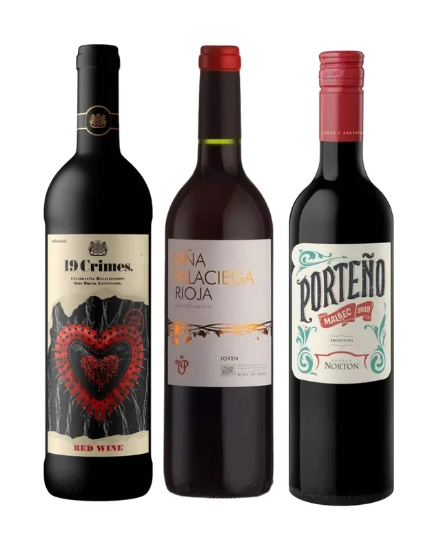 3 for £30 Red Wine Pack 3 x 75 cl