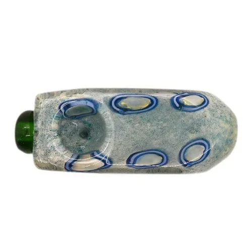 4” Color Dot Frit Thick Brick Glass Pipe – Color May Vary – (1 Count)