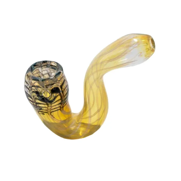 5 ” Sherlock-Style Fumed Yellow Glass Bubbler – 1 Count