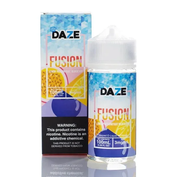 7 DAZE FUSION – LEMON PASSIONFRUIT BLUEBERRY ICED – 100ML