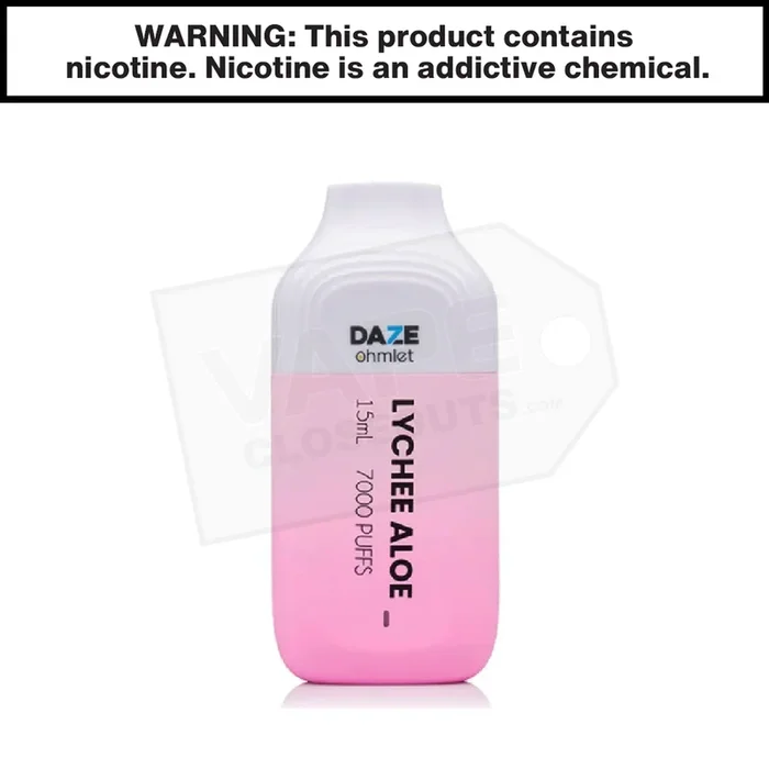 7 Daze Ohmlet | Lychee Aloe | 7000 Puff Disposable Vape