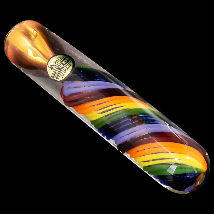 “Twisted Rainbow ” Fumed Glass Chillum
