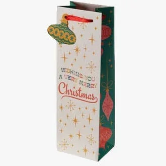 A Very Retro Christmas Wine Bag