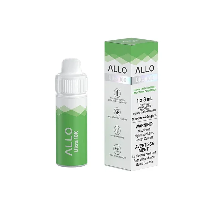 ALLO Ultra 10k Hybrid Disposable – Lemon Lime Cranberry (ON)