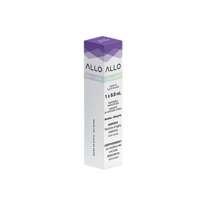 ALLO Ultra 1600 Disposable Vape – Grape Ice (ON)