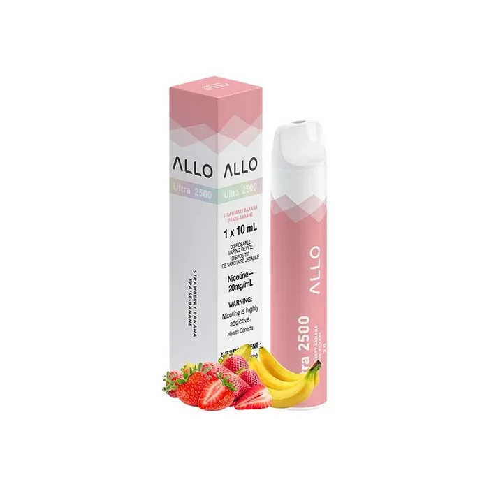 ALLO Ultra 2500 Disposable Vape – Strawberry Banana (ON)