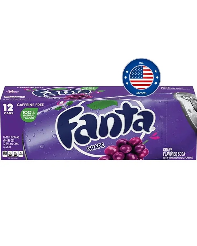 American Fanta Grape Soda Multipack, 12 x 355 ml