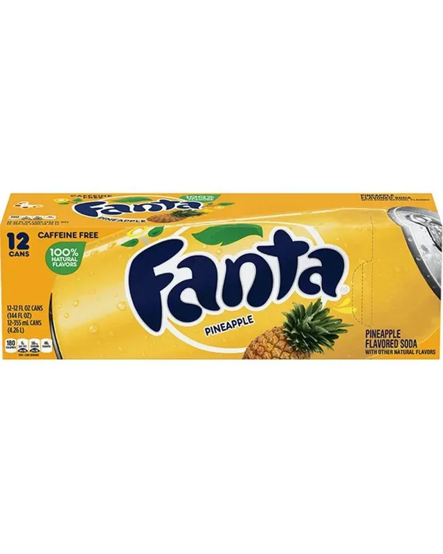 American Fanta Pineapple Soda Multipack, 12 x 355 ml
