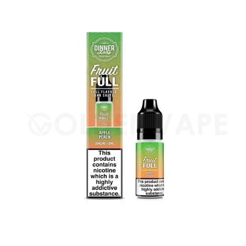 Apple Peach 10ml Nic Salt E-Liquid By Dinner Lady Fruit Full Bar Salts
