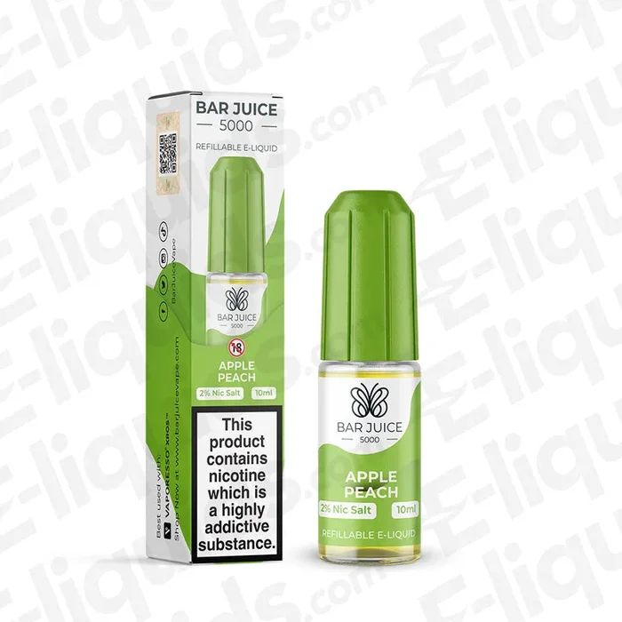 Apple Peach Nic Salt Vape Juice by Bar Juice 5000