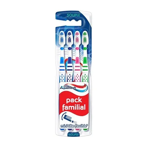 Aquafresh 3 Flexible Hard Toothbrush 4pcs