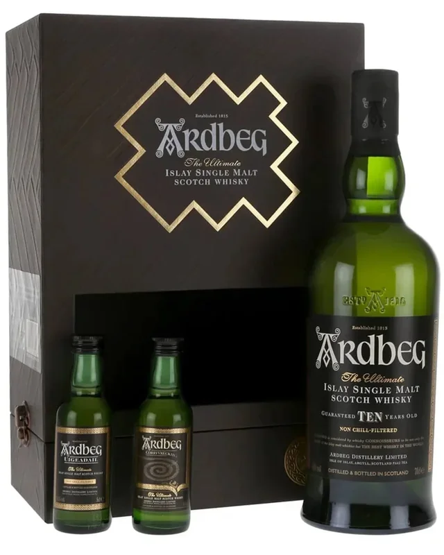 Ardbeg 10 Year Old Exploration Gift Pack, 70 cl + 2 x 5 cl