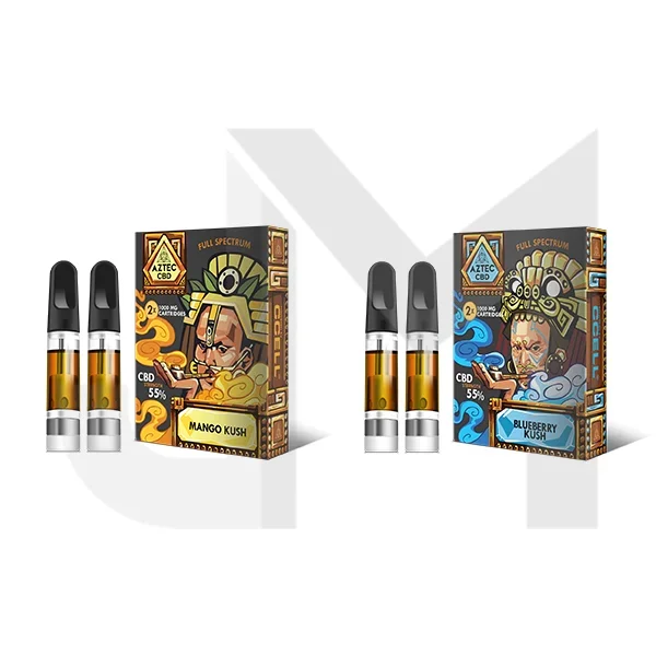 Aztec CBD 2 x 1000mg Cartridge Kit – 1ml