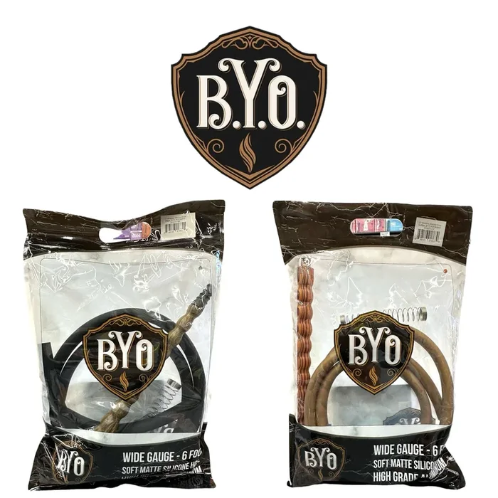 B.Y.O 6 ” Silicone Hose Wood Handle – 1ct