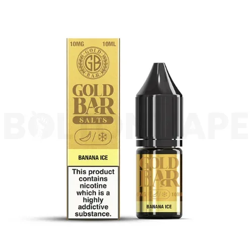 Banana Ice 10ml Nic Salt E-Liquid By Gold Bar Salts