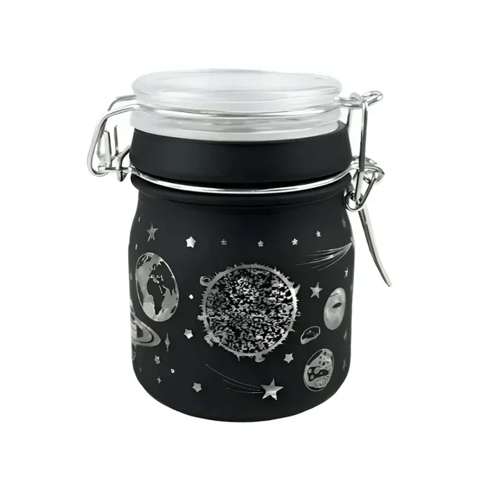 Black Frosted Galaxy Stash Jar 5oz