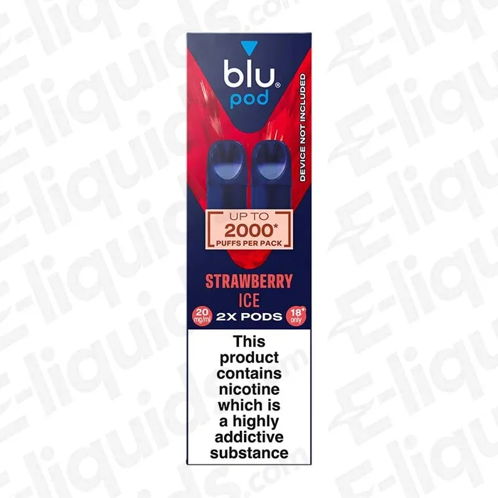 Blu Bar Pod Strawberry Ice Prefilled Pods (Pack of 2)