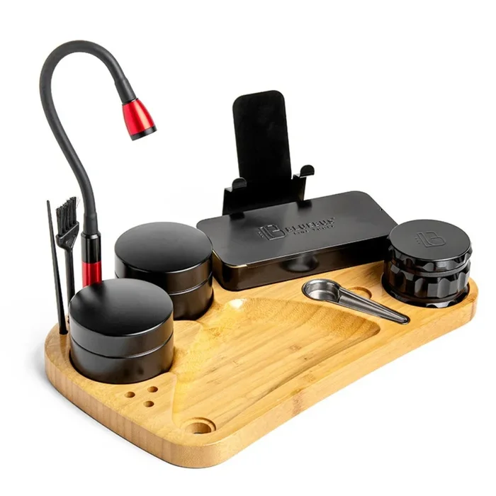 Blue Bus Wooden Rolling Tray