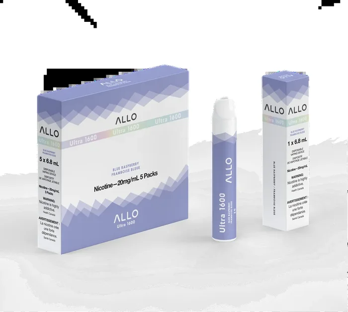 Blue Raspberry (Ultra 1600) by Allo – Disposable Vape [ON]