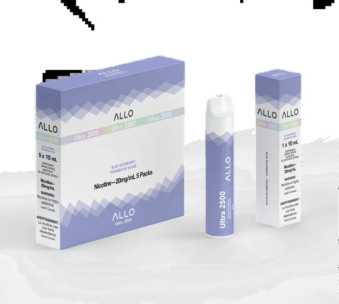 Blue Raspberry (Ultra 2500) by Allo – Disposable Vape [ON] – [10mg, 20mg]