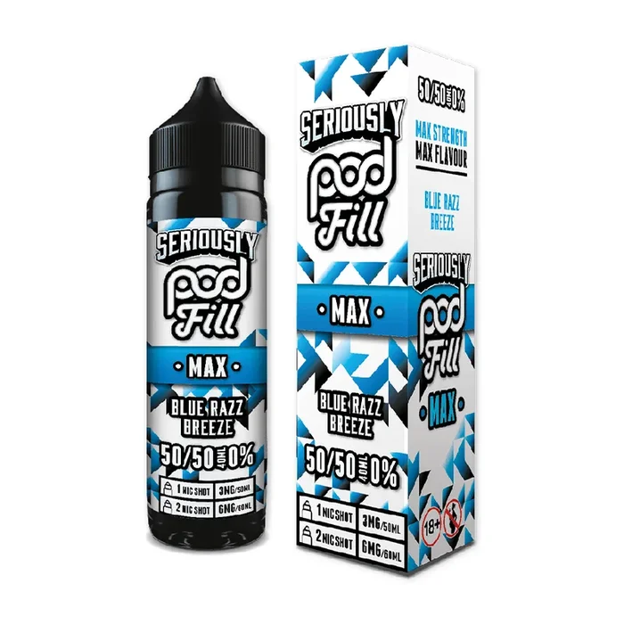 Blue Razz Breeze Seriously Pod Fill Max 40ml by Doozy