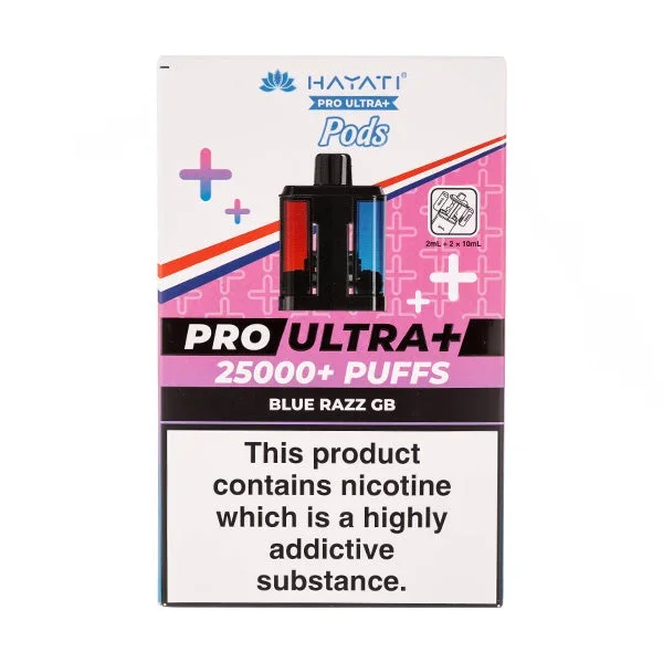 Blue Razz GB Pro Ultra Plus 25k Prefilled Pod + Refill by Hayati