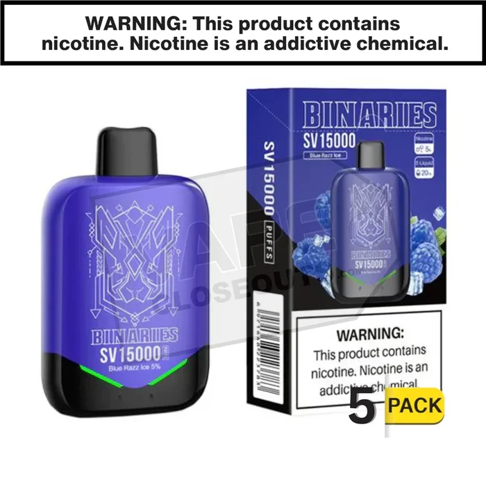 Blue Razz Ice HorizonTech Binaries Cabin SV Disposable 15000