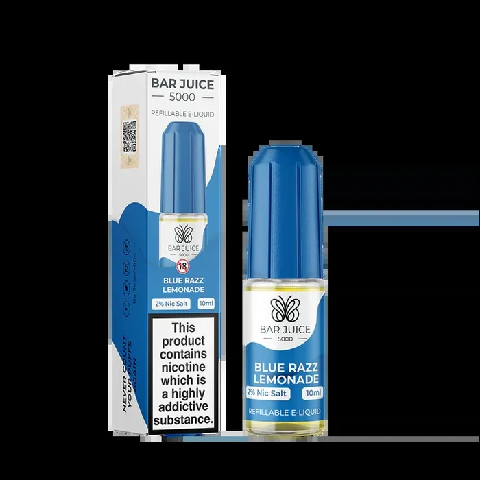 BLUE RAZZ LEMONADE NIC SALT E-LIQUID BY BAR JUICE 5000 – 20MG