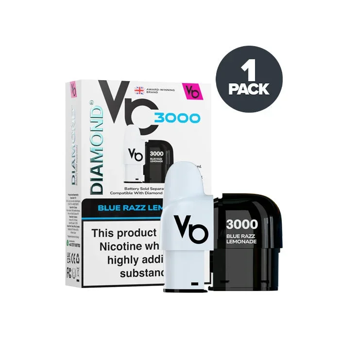 Blue Razz Lemonade Vapes Bars Diamond 3000 Prefilled Pods