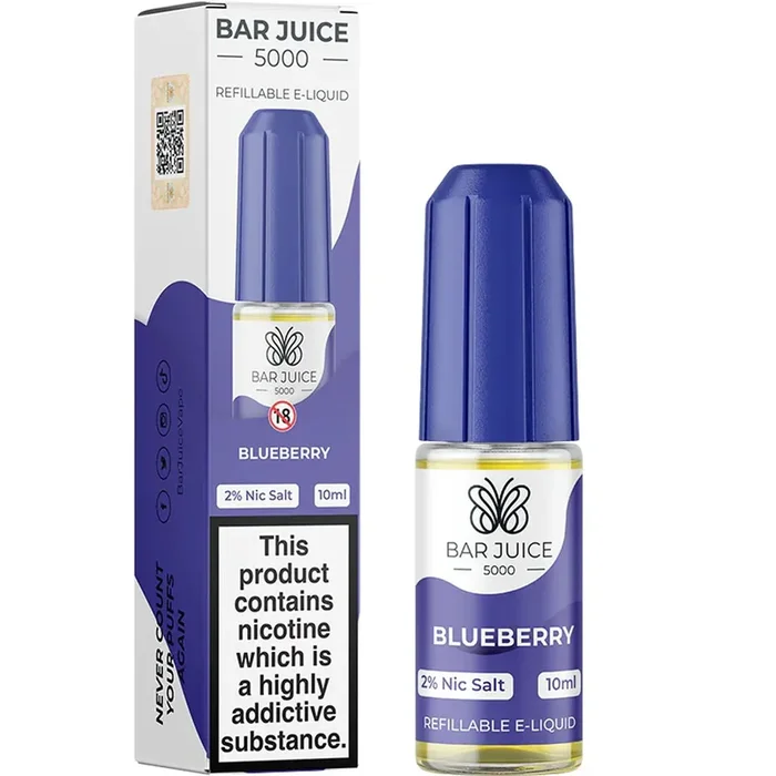 Blueberry 10ml Nic Salt E-liquid By Bar Juice 5000