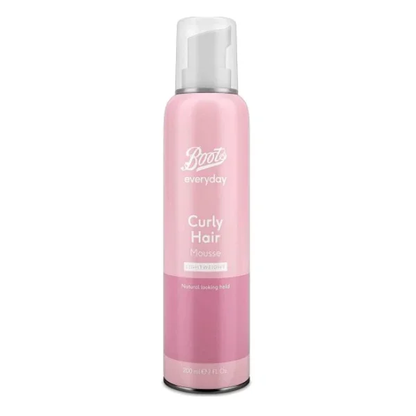 Boots Everyday Curly Hair Lightweight Hair Mousse 200ml