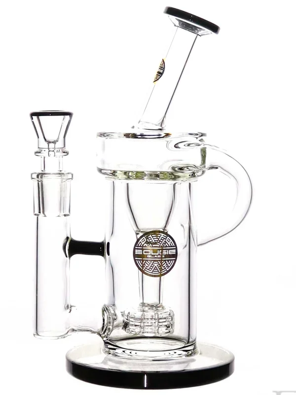 Bougie Glass – Klein Recycler Rig Glass Pipe (8 “)