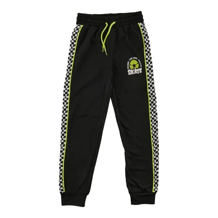 Boys’ Printed Black Joggers