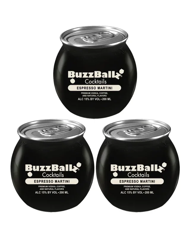 BuzzBallz Espresso Martini Cocktail, 3 x 200 ml