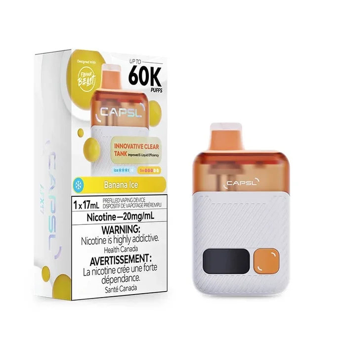 CAPSL 60K Disposable by Flavour Beast – Banana Ice (MB)