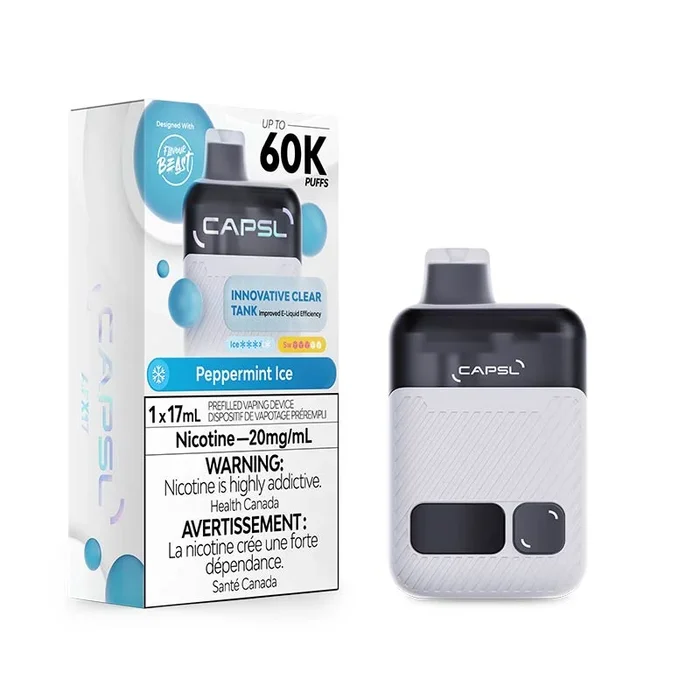 CAPSL 60K Disposable by Flavour Beast – Peppermint Ice (MB)