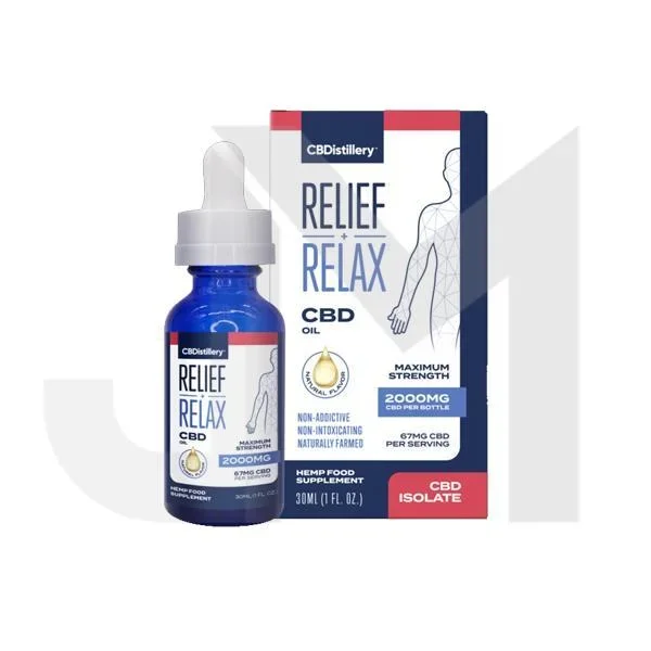 CBDistillery 2000mg CBD Relief + Relax Oil Max 30ml