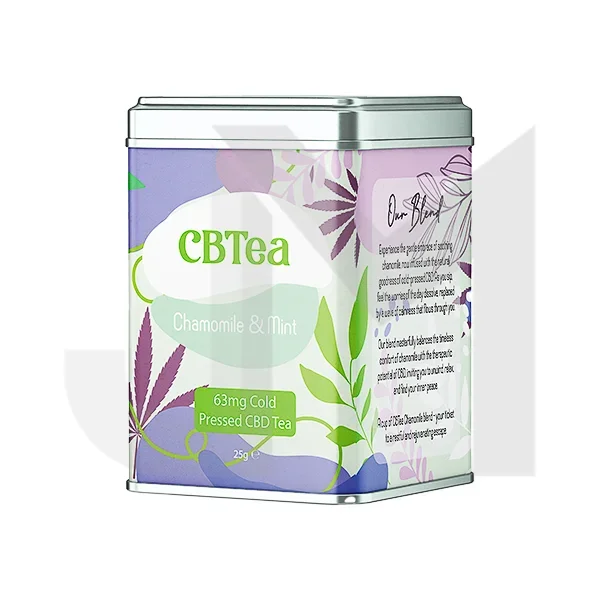 CBTea 63mg Cold Pressed Full Spectrum CBD Chamomile & Mint – 25g