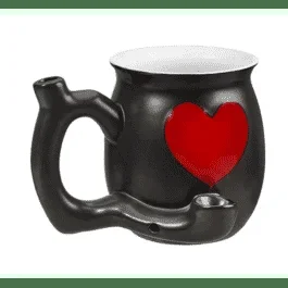 Ceramic Pipe Mug by Roast and Toast-Red Heart