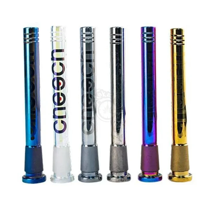 Cheech Glass 4.5 ” Downstem W/Slits – Electroplating style , assorted colors (STEM-013)