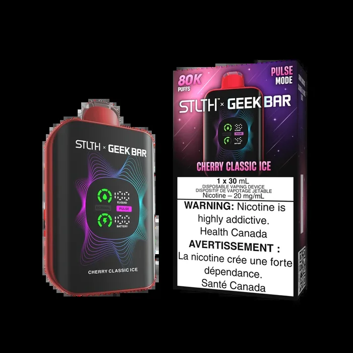 Cherry Classic (Ice) by Stlth x Geek Bar 80000 Puff 30ml – Disposable Vape [ON]