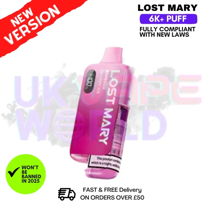 Cherry ICE Lost Mary 6K Puff Pod Kit – Only £8.99
