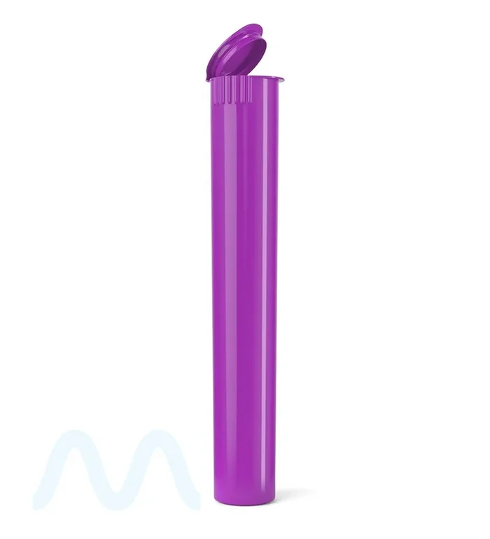 Child Resistant | King Size Pop Top Opaque Plastic Pre-Roll Tubes | 116mm – Purple – 1000 Count