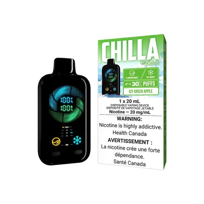 Chilla By Zilla Disposable – Icy Green Apple (ON)