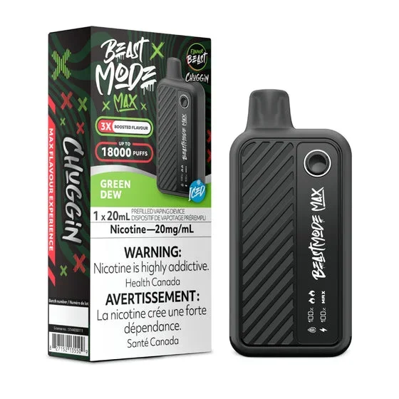 Chuggin’ Green Dew by Flavour Beast Max 18000 Puff 20ml – Disposable Vape [ON]